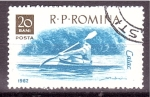 Stamps Romania -  serie- Deportes acuaticos- canoa