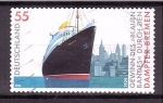 Stamps Germany -  75 aniversario del vapor Bremen