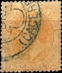 Stamps Spain -  Scott#252 intercambio 0,20 usd, 15 cents., 1882