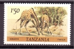 Stamps : Africa : Tanzania :  Jirafas