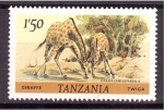 Sellos de Africa - Tanzania -  Jirafas