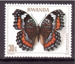 Sellos del Mundo : Africa : Rwanda : serie- Mariposas