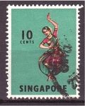 Stamps : Asia : Singapore :  serie- Danzas y mascaras folklóricas