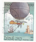 Stamps Laos -  GLOBO AEROSTATICO