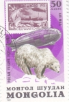 Stamps Mongolia -  ZEPPELLIN SOBREVOLANDO POLO NORTE 