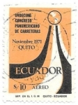 Sellos de America - Ecuador -  XI congreso panamericano de carreteras