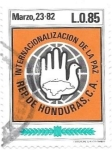 Sellos de America - Honduras -  internacionalización dela paz