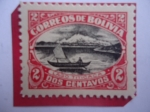 Stamps Bolivia -  Lago de Titicaca-El mas alto del Mundo. (A 3.812 mts. Sobre el Nivel del Mar)