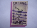 Stamps Panama -  Discóbolus- figura Griega- Disco -Serie:Apoyo de los Deportes de Masas -Pro Educación Física.