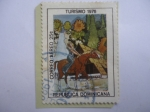 Sellos de America - Rep Dominicana -  Turismo 1976 - Montar a Caballo.