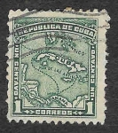 Sellos de America - Cuba -  253 - Mapa de Cuba