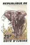 Sellos de Africa - Costa de Marfil -  elefante