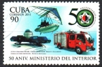 Stamps Cuba -  50th  ANIVERSARIO  MINISTERIO  DEL INTERIOR