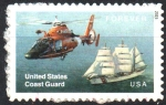 Stamps United States -  GUARDA  COSTA.  HELICÓPTERO  Y  EMBARCACIÓN.