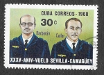 Stamps Cuba -  1337 - XXXV Aniversario del Vuelo Sevilla-Camaguey