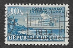 Sellos de America - Cuba -  C5 - Avión y Costa de Cuba