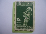 Sellos de America - Nicaragua -  Basket-Ball - X Serie Mundial de Base-Ball Amateur 1948 - Moderno Estadio Nacional 