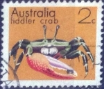 Stamps Australia -  Scott#555 , cr1f intercambio 0,20 usd, 2 cents. , 1973