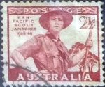 Stamps Australia -  Scott#216 , intercambio 0,20 usd, 2,5 cents. , 1948