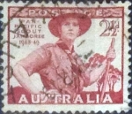 Stamps Australia -  Scott#216 , cr1f intercambio 0,20 usd, 2,5 cents. , 1948