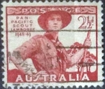 Stamps Australia -  Scott#216 , intercambio 0,20 usd, 2,5 cents. , 1948