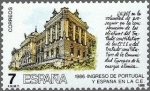 Stamps : Europe : Spain :  2825 - Ingreso de Portugal y España en la Comunidad Europea - Palacio Real de Madrid