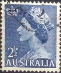 Stamps Australia -  Scott#256A , intercambio 0,25 usd, 2,5 cents. , 1954