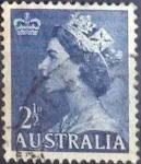 Stamps Australia -  Scott#256A , intercambio 0,25 usd, 2,5 cents. , 1954