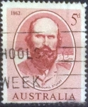 Stamps Australia -  Scott#345 , intercambio 0,20 usd, 5 cents. , 1962