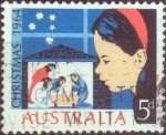 Stamps Australia -  Scott#384 , intercambio 0,20 usd, 5 cents. , 1964