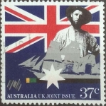 Stamps Australia -  Scott#1082 , intercambio 0,45 usd. , 37 cents. , 1988