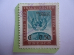 Sellos de America - Nicaragua -  Casa Central UNESCO en Paris - UN Emblema - Serie: Unesco.