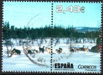 Stamps Spain -  AL  FILO  DE  LO  IMPOSIBLE.  CARRERAS  DE  PERROS  EN  ALASKA.
