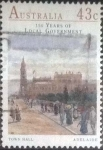 Stamps Australia -  Scott#1197 , intercambio 0,45 usd. 43 cents. , 1990
