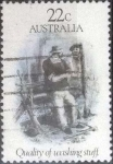 Stamps Australia -  Scott#782 , intercambio 0,25 usd. 22 cents. , 1981