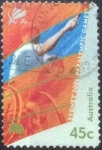 Stamps Australia -  Scott#1855 , intercambio 0,75 usd. 45 cents. , 2000