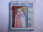 Stamps Costa Rica -  La Visitación - Oleo del Pintor Jorge Gallardo Gómez (1924-2002)
