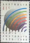 Stamps Australia -  Scott#1162 , intercambio 0,50 usd. 41 cents. , 1989