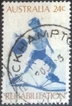Stamps Australia -  Scott#525 , intercambio 0,20 usd. 24 cents. , 1972