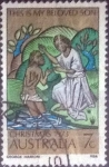 Stamps Australia -  Scott#582 , cr5f intercambio 0,20 usd. 7 cents. , 1973