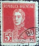 Sellos de America - Argentina -  Scott#328 , intercambio 0,25 usd. 5 cents. , 1923
