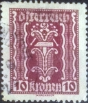 Stamps Austria -  Scott#257 , intercambio 0,20 usd. 10 kr. , 1922