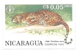Stamps : America : Nicaragua :  jaguar