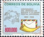 Stamps : America : Bolivia :  Scott#731 , intercambio 0,60 usd , 80000 bls. , 1986