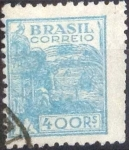 Sellos de America - Brasil -  Scott#518 , intercambio 0,35 usd , 400 R$ , 1941