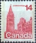 Stamps Canada -  Scott#715 , intercambio 0,20 usd , 14 cents. , 1978