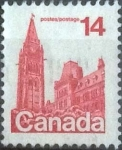 Stamps Canada -  Scott#715 , intercambio 0,20 usd , 14 cents. , 1978
