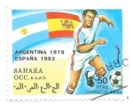 Stamps Morocco -  mundiales de fútbol