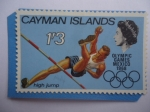 Stamps United Kingdom -  Cayman Islands-Islas Caimán - Salto Alto - Juegos Olímpicos  en México 1968 - High Jumps - Cayman Is