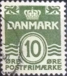 Stamps Denmark -  Scott#228 , intercambio 0,25 usd. , 10 ore , 1933